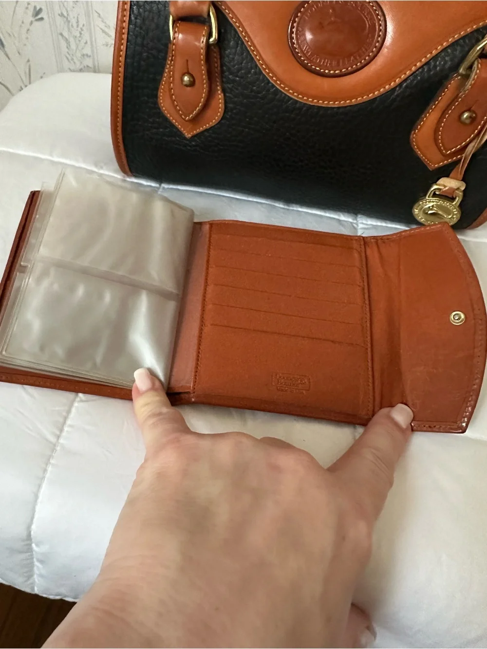 Dooney & Bourke Vintage Leather Satchel with Wallet